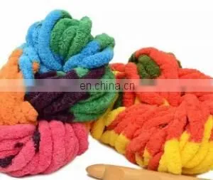 Space Dyed Mixed Colors for Chunky Chenille Yarn 100%polyester Soft thumbnail-3
