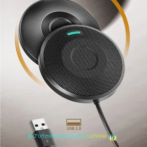 FX12 USB2.0 Turnover Auto Mute 360 Omnidirectional Conference Condenser Microphone thumbnail-3