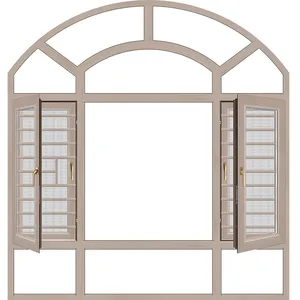 Tempered Glass Aluminium Casement Window thumbnail-4