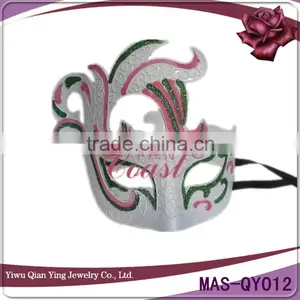 White Dainty Simple Design Party Ombre Mask thumbnail-1