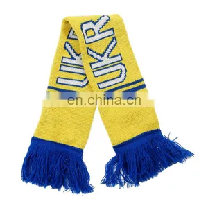 Wholesale In Stock Custom Printed LOGO Other Scarves World Football Sports Fans Soccer Scarf Knitted Winter Scarf thumbnail-1