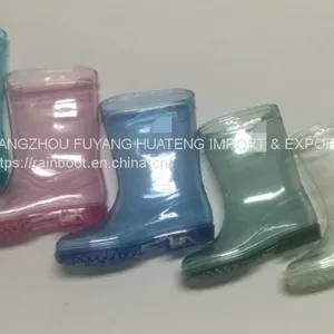 Colourful Transparent Kid Boots,2027 Child Boots,Cheap Transparent Children PVC Boots,Chian Boot thumbnail-1