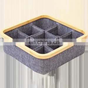 Wooden Storage Box Sock Underwear Drawer Bra and Panties Organizer Closet Basket Box Home Closet Storage & Organization thumbnail-5