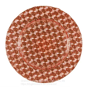 13 Inches Red Charger Plate Set Decoration For Wedding And Engagement thumbnail-3