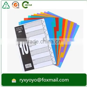 Office/school Statioanry a4 Size pp Plastic Colorful Index Card Divider With Tabs thumbnail-6