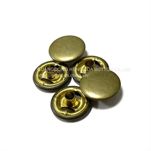HLD Button Factory Wholesale 15mm Plating Spring Snap Button for Garment thumbnail-3