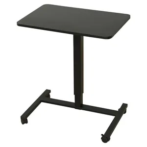 Pneumatic Office Laptop Desk Rolling Adjustable Table Computer Mobile Stand thumbnail-1