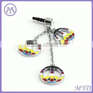 Enamel Metal Dangle Charm Phone Anti Dust Plug for Earphone thumbnail-2