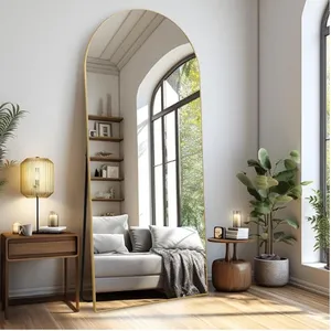 Arched Oversized Mirror Full Length Wall Mounted Mirror Large Full Body Dressing Standing Floor Mirror Home Decor thumbnail-1