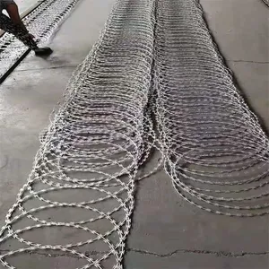 Hot-Dipped Galvanized or PVC Coated Razor Blade Wire for Secure Fencing thumbnail-4