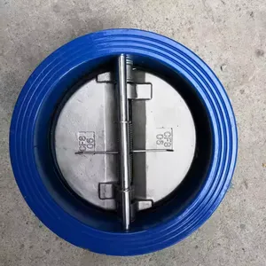BS/EN/DIN Wafer Butterfly Double Disc Check Valve DH77X-16 Cast Iron Backflow Prevention Double Disc Check Valve DN800 thumbnail-6