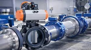 PVC-U ANSI Lug Butterfly Valve Pneumatic Actuated Valve Fail Open for Industrial Pipeline thumbnail-4