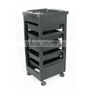 Beiqi Wholesale Plastic Hair Salon Trolleys Black Italy Style for Sale thumbnail-2