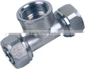 LL310009 High Pressure Low Price Aluminum-plastic Compound Pipe Brass Female Tee thumbnail-1