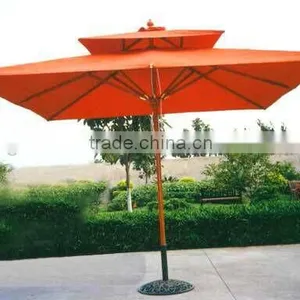 Top Quality Hotel Wooden Umbrella thumbnail-6