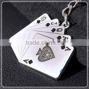 Hot Sale Custom Poker Zinc Alloy Acrylic Keychain For Promotion thumbnail-3