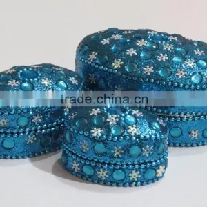 Jeweled Trinket Box Attractive Glitter and Mirror Jewelry Boxes thumbnail-3