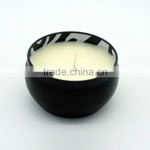 Black Travel Tin Candle/Aroma Tin Candle/Tin Metal Candle/Tins Massage Candle thumbnail-2