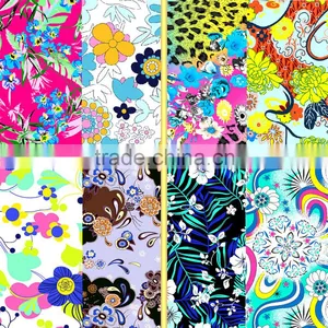 Flower Designs Painting Fabric /Antai Textile Professional 4 Way Stretch Nylon Lycra Spandex Print Fabric With Flower thumbnail-1