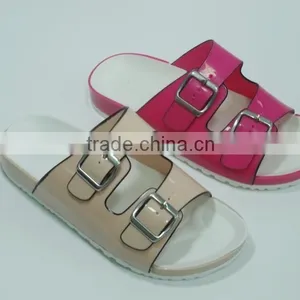 Fashion Lady Fancy Flat Heel Colorful PCU Slippers thumbnail-2