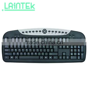 Customized Layout 2016 Cheap Promotion Special Offer Old Design Unique Multimedia Coloured Wired Keyboard thumbnail-4