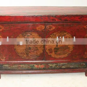 Chinse Antique Mongolia Two Door Cabinet thumbnail-1