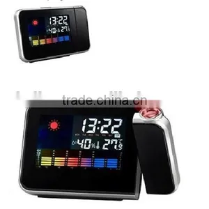 LED Colorful Weather Station Projection Electronic Clock Weather Forecast Projection Clock Snooze Alarm Clock Quality Choice thumbnail-2