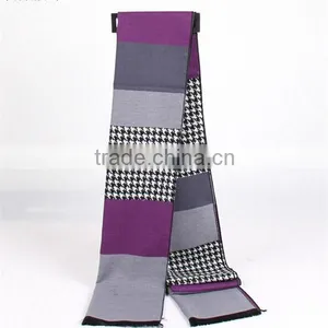 2015 Hot Sale High Quality Men Long Plaid Linen Scarf thumbnail-3