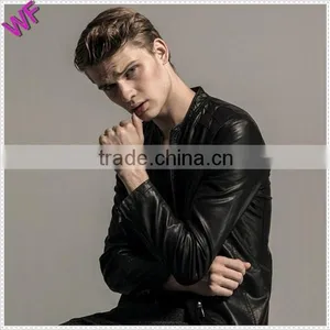 Custom Hight Quality Fashion Mens Leather Jacket thumbnail-2