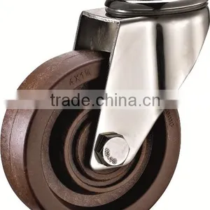 Stainless Steel Hollow Rivet Fork Medium Duty Casters thumbnail-1
