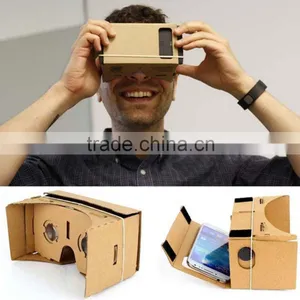 High Quality DIY Magnet Google Cardboard Virtual Reality VR Mobile Phone 3D Viewing Glasses For 5.0" Screen Google VR 3D Glasses thumbnail-6