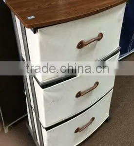 New Style 3 Tiers Fabric Drawers Storage Rack/organizer thumbnail-1