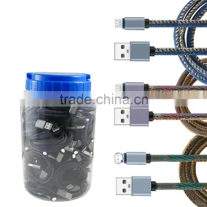 New Leather Jean Denim Cell Phone USB Cable For Iphone 6 Samsung Galaxy s6 thumbnail-1