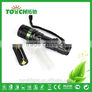 Self Defense Strong Light Flashlight for Outdoor Emergency Flashlight Use 1*18650 Battery Zoomable Flash Light for Camping thumbnail-2