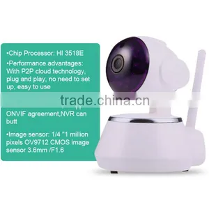 RJ45 100M / 1000M Base-TX Support Video Storage Smart WIFI IP Camera Can Learn Alarm Sensors thumbnail-4