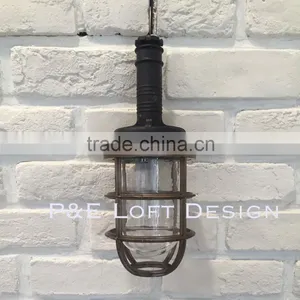 <HOT>Taiwna Made 12V/24V/110V IP56 Watertight Steel LOFT STYLE Vintage Hanging Light thumbnail-3