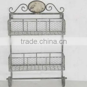 110677DA-T Home Deco Metal Two Layer Wall Storage Shelf thumbnail-1