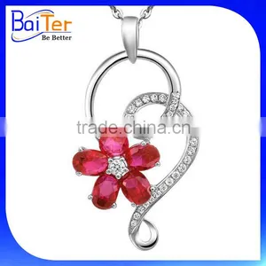 Custom Micro Pave White Cubic Zirconia 925 Sterling Silver Butterfly Pendant Necklace Pendant thumbnail-2