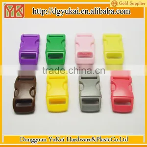 Yukai Colorful 3/8" Plastic Side Release Buckle Plastic Bag Strap Buckle thumbnail-1