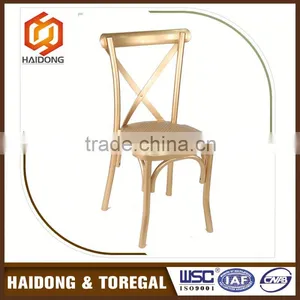 No Complain Professional Design Beech Wooden Cross Back Chair thumbnail-5
