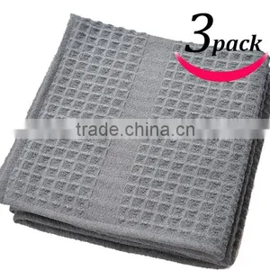 Sinland Microfiber Waffle Weave Kitchen Towels Dish Cloth 16inch X 26 Inch Grey thumbnail-4