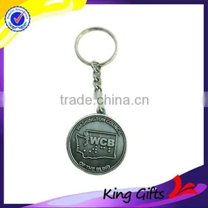 High Quality Easy to Pull Buckle Anti-silve Metal Key Chain for Souvenir thumbnail-1