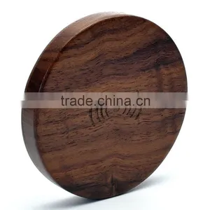 Bamboo Wood Qi Wireless Charger Mini Qi Charging Pad for Smartphones thumbnail-1