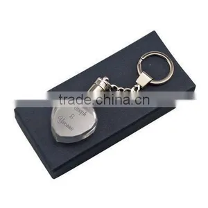 Led Heart Promotional Key Ring With Customized Logo/crystal Key Chain for Wedding Gifts thumbnail-1
