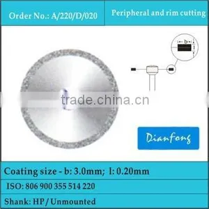 22mm Double Side Coated Solid Diamond Dental Disc thumbnail-1