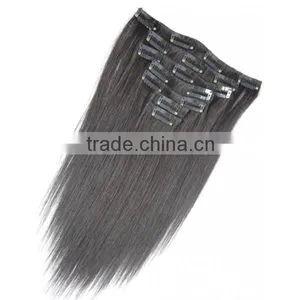 Wholesale Discount 100% Human Remy Cheap Indian Hair Clip in Extensions thumbnail-3