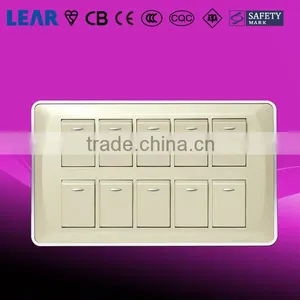 V6_3D Series Wall Switch 10 Gang 1 Way / 10 Gang 2 Way thumbnail-1