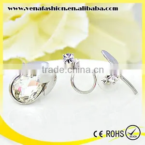 Guangdong Manufacturer Crystal Flower Lily Ear Cuff thumbnail-6