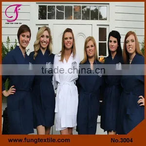 3003 Customized OEM Wedding Kimono Waffle Weaven Bath Robe thumbnail-3
