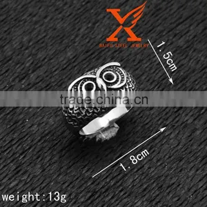 In Stock 2016 New Punk Style Fashion Bulk Owl Ring Design for Women Ladies Rings thumbnail-2